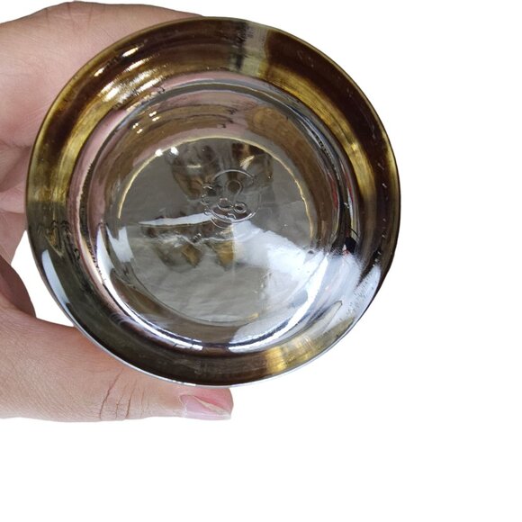 Vintage Old Taylor 86 Gold & Clear Kentucky Straight Bourbon Whiskey Glasses Set - Picture 3 of 11